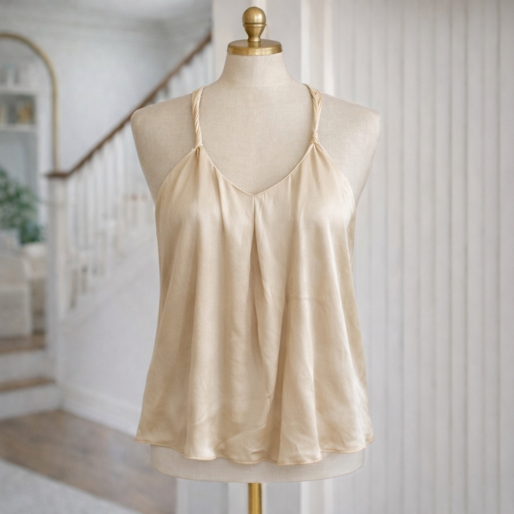Aritzia Wilfred Little Moon 100% Silk Cream Tank